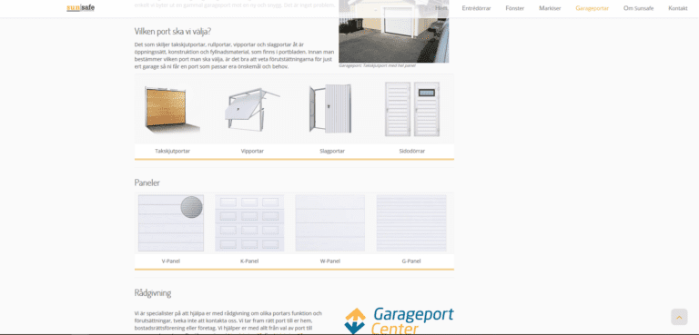 Sunsafe Product Page