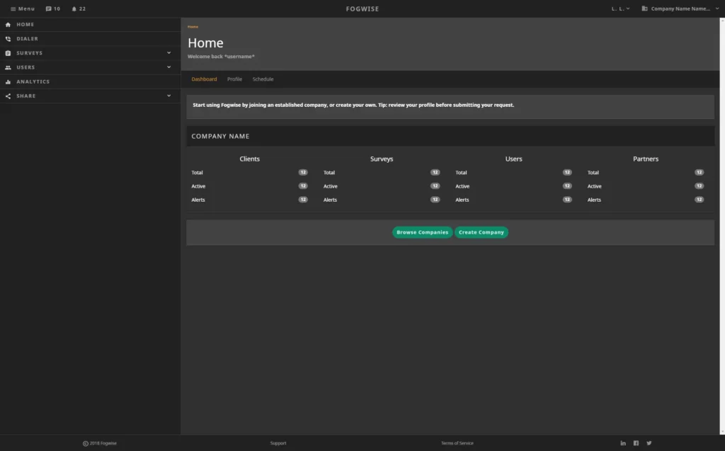 Fogwise admin dashboard