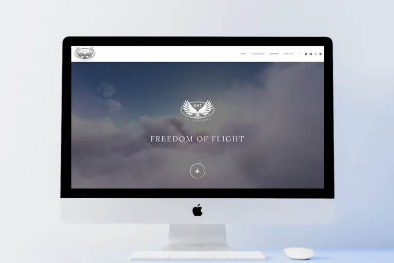 GHT Helicopters website mockup