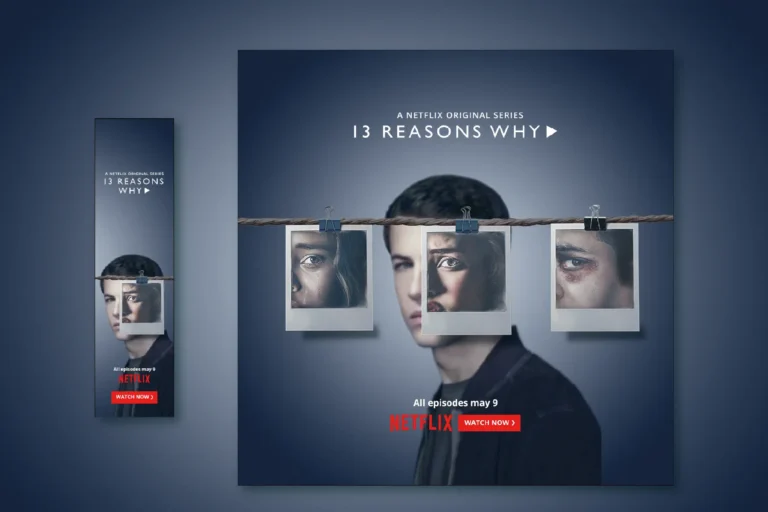 "13 Reasons Why" portrait & square ads