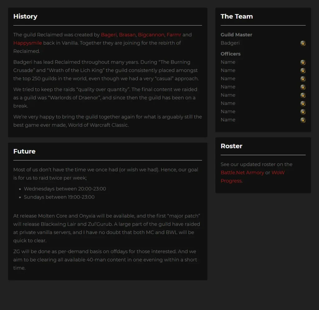 Bloodsworn about website screenshot