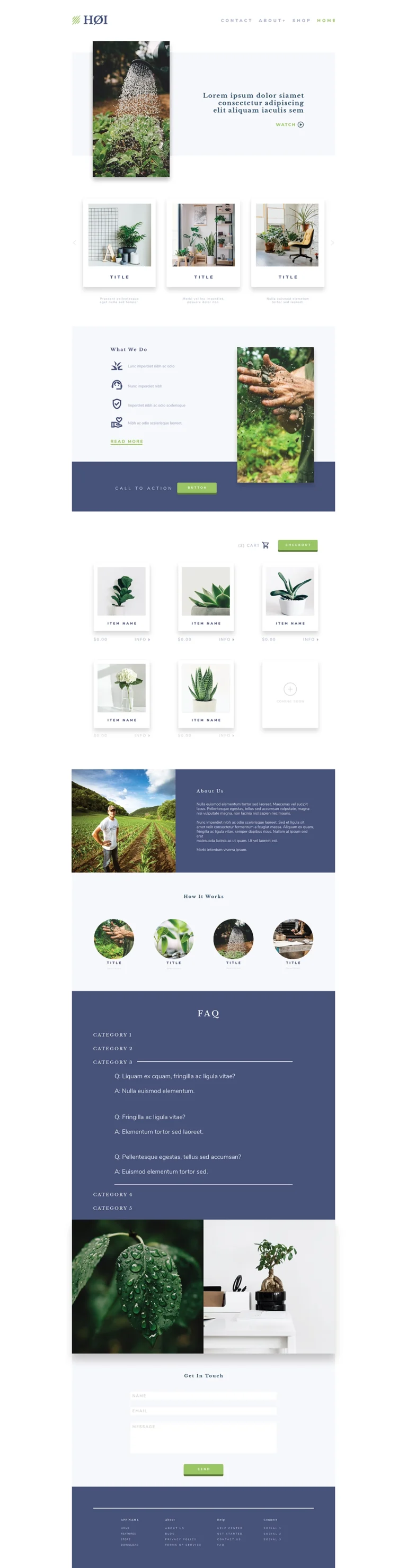 Høi - Website Mockup full length (2021)