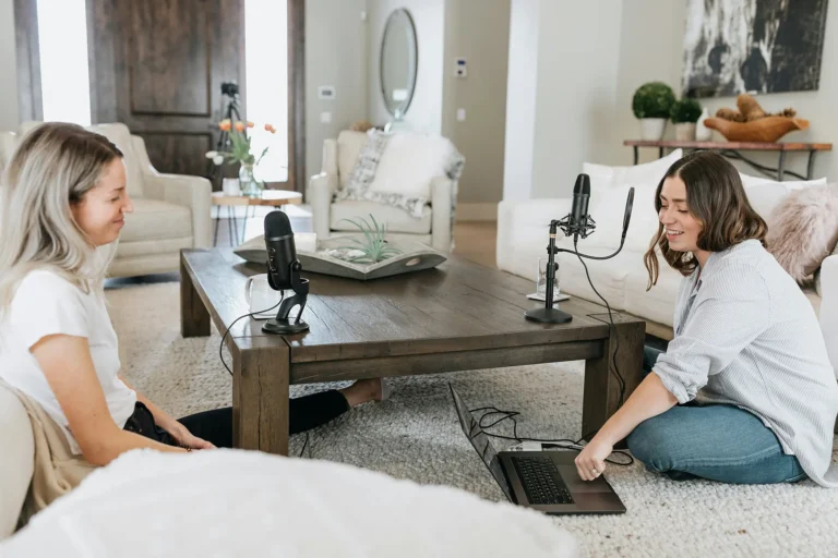 Two Women Recording a Podcast - Kate Oseen via Unsplash