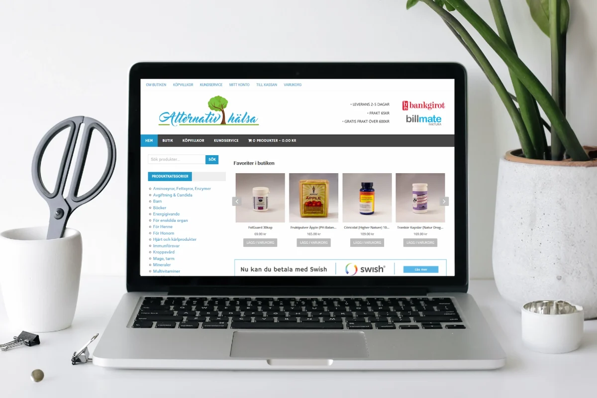 Alternativ Hälsa - WooCommerce Webshop