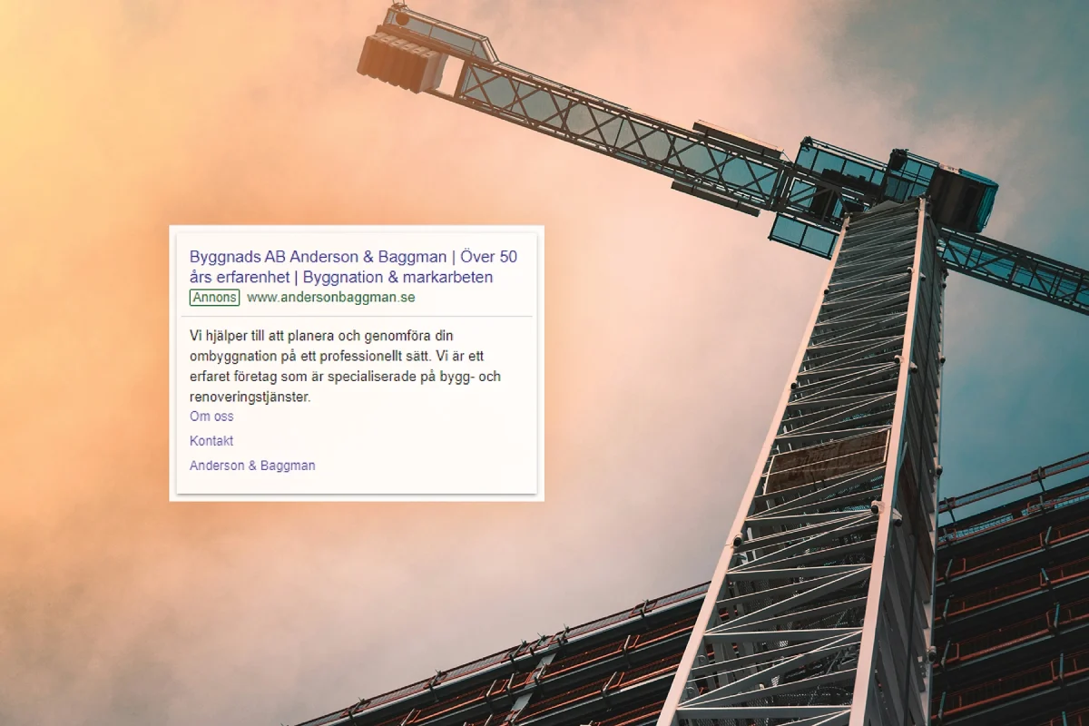 Anderson & Baggman Google ads (2023)