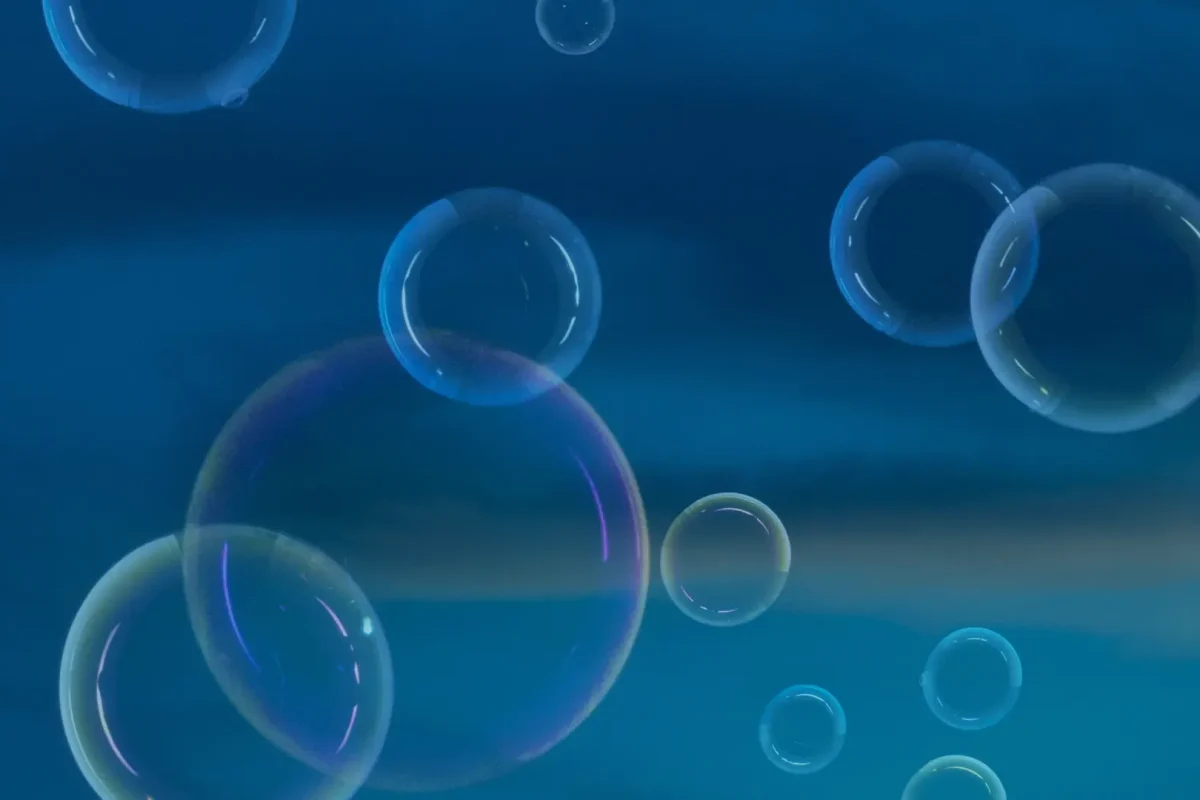 Bubbles visualizing Online Mentions - via Freepik