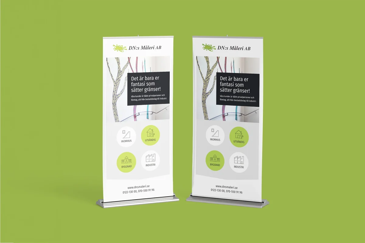 DNs Måleri - Rollup mockup
