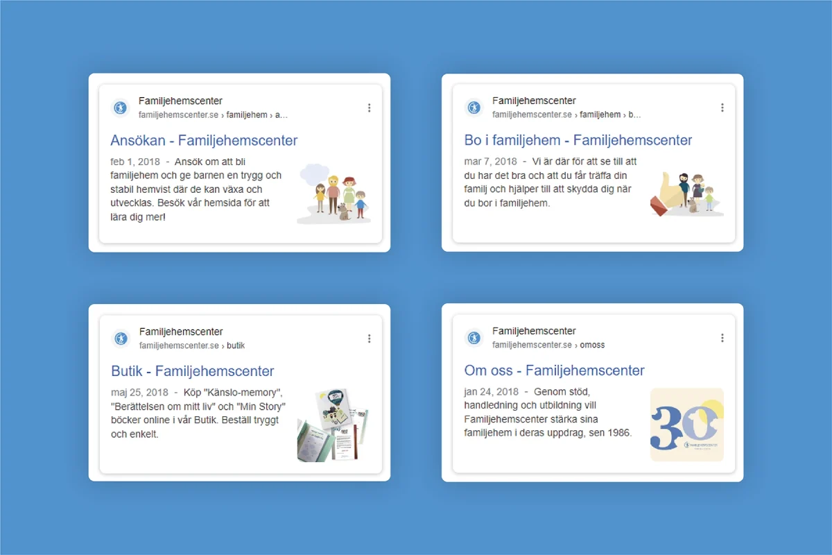Familjehemscenter - SEO & Search Visibility (2023)